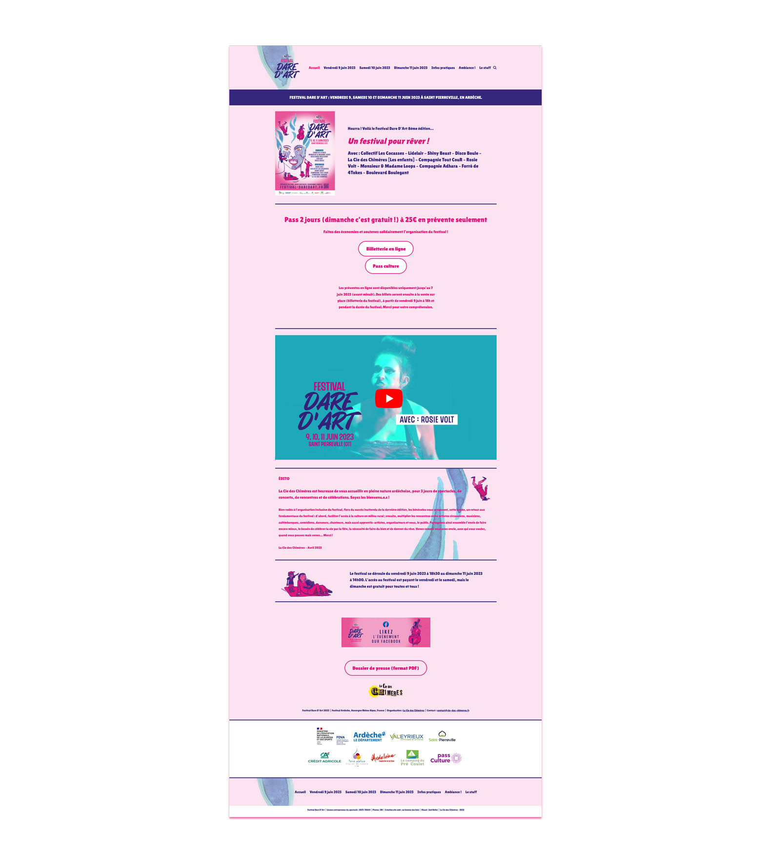 Site web | Festival Dare d&rsquo;Art 2023