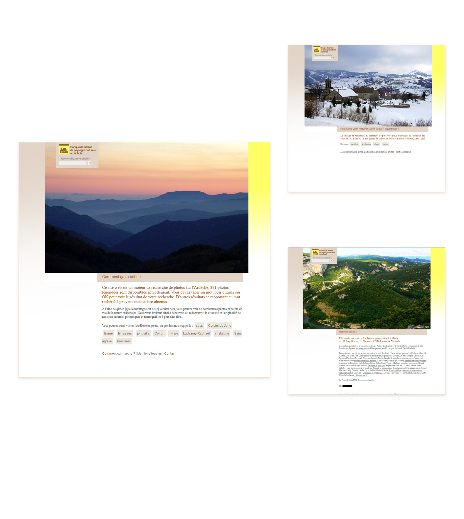 Site web | Que la montagne est belle