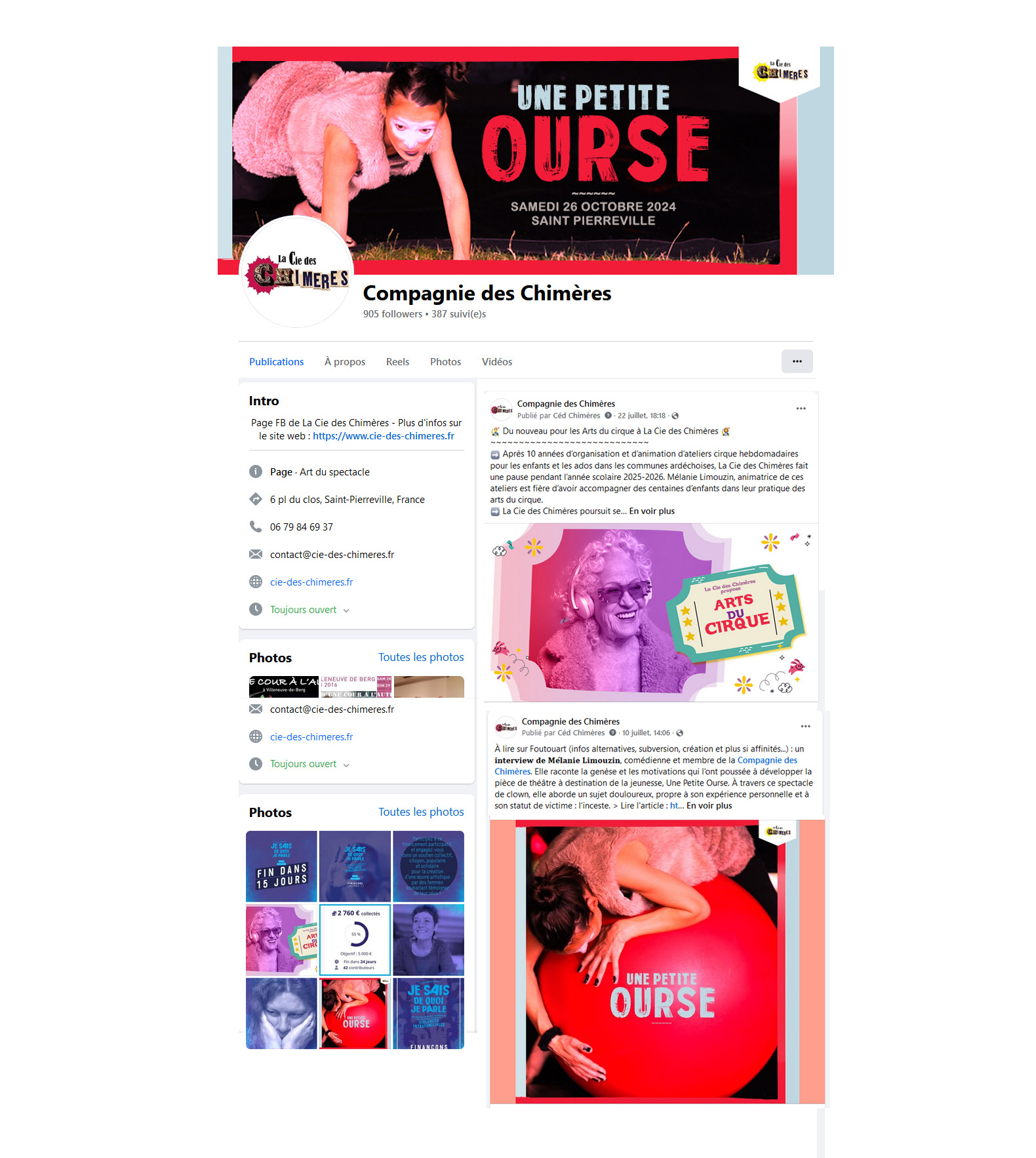 Facebook | La Cie des Chimères