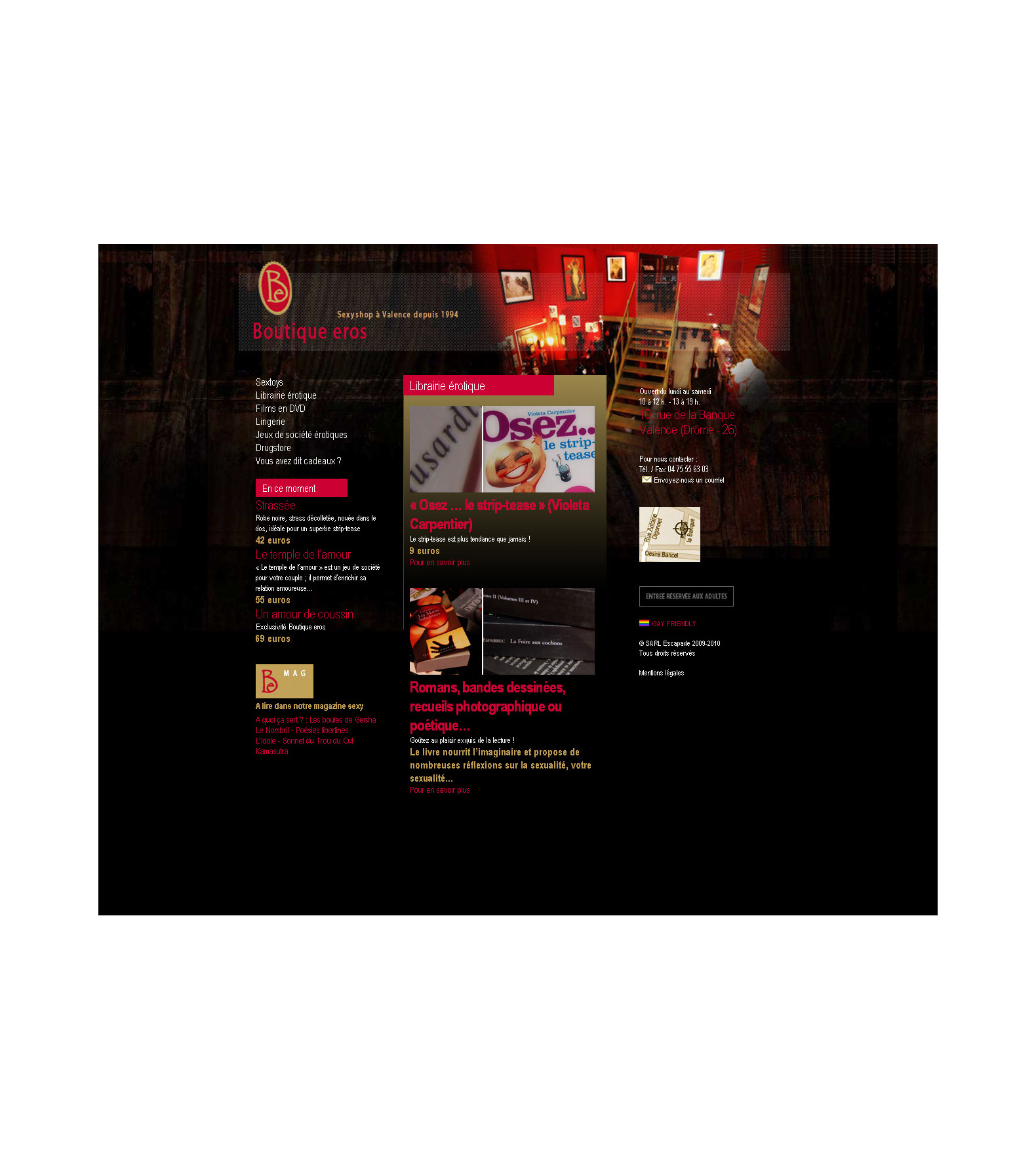 Site web | Boutique Eros
