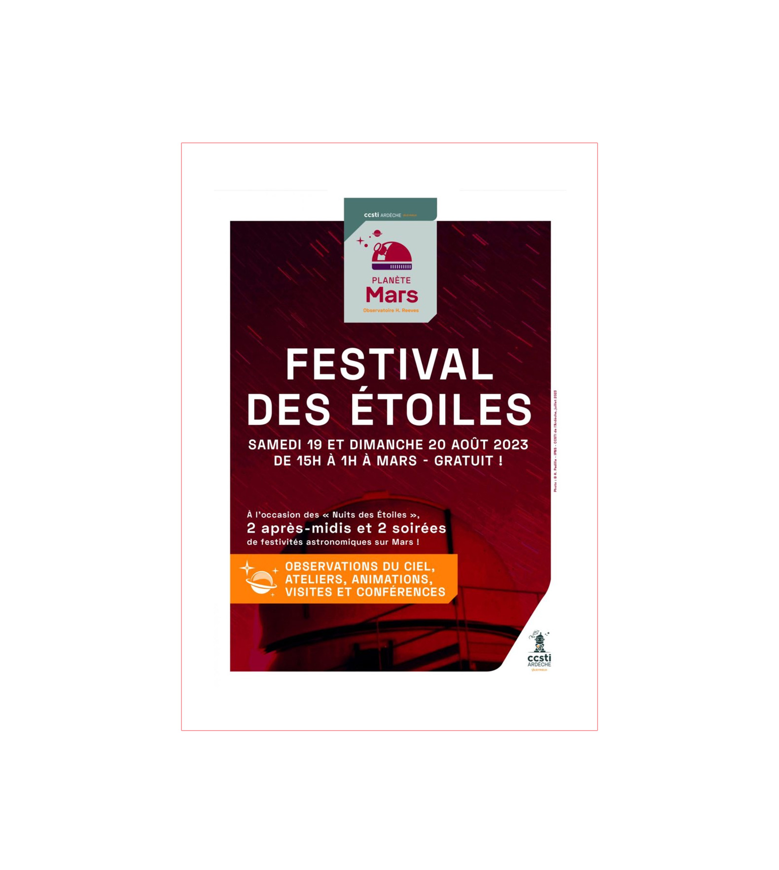 Affiche | Festival des étoiles 2023