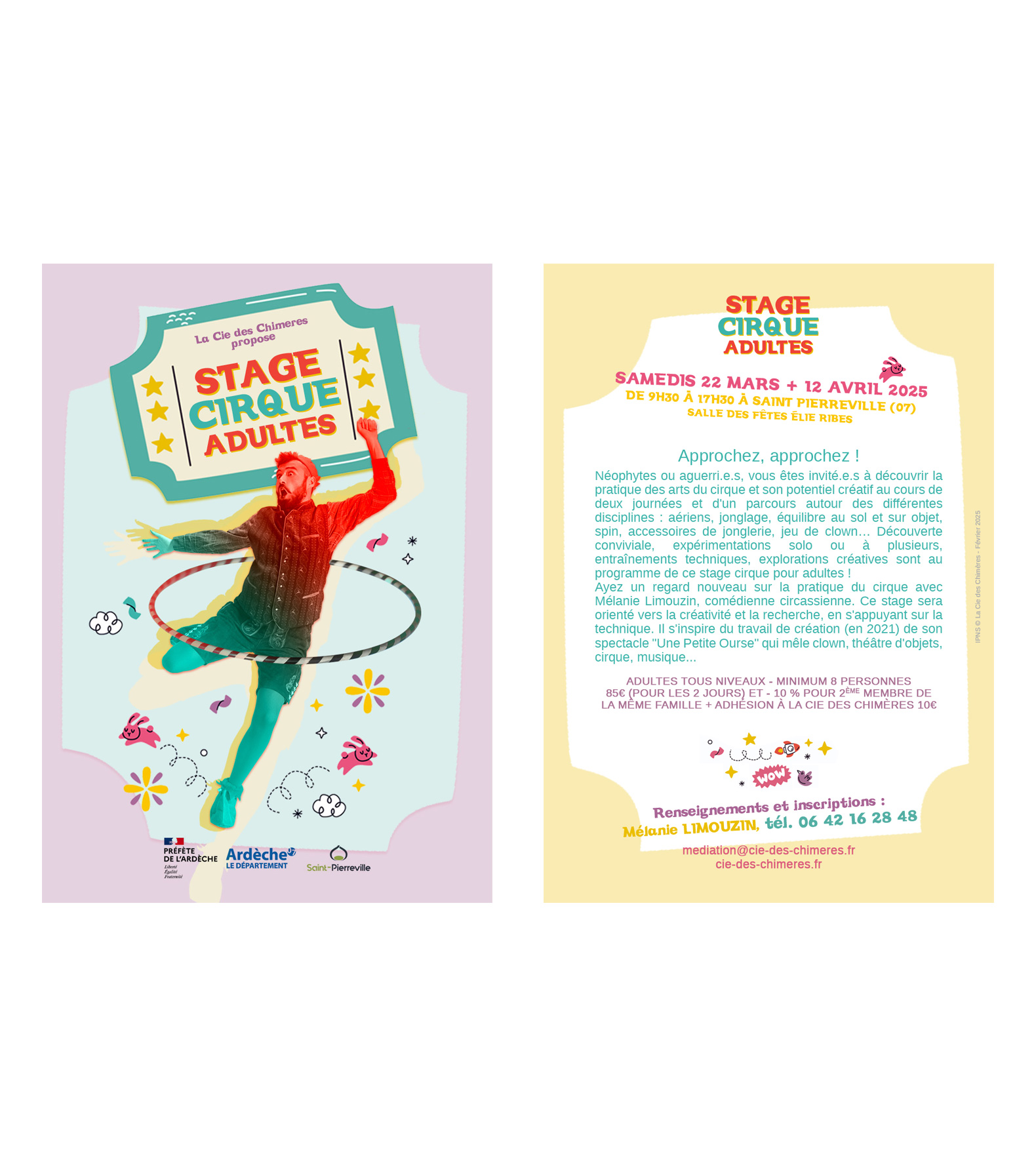Flyer | La Cie des Chimères – Stage cirque adultes
