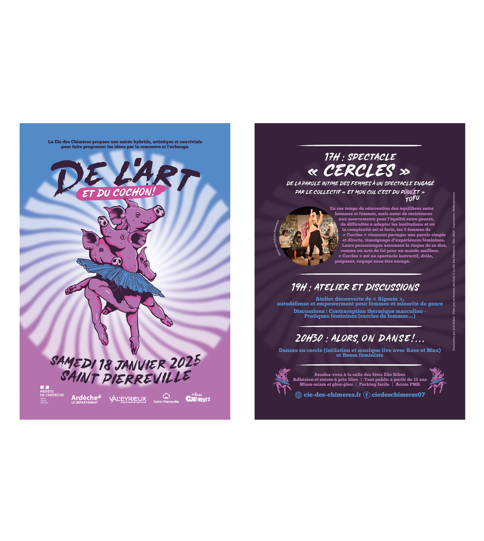 Flyer | La Cie des Chimères – De l&rsquo;Art et du Cochon #1