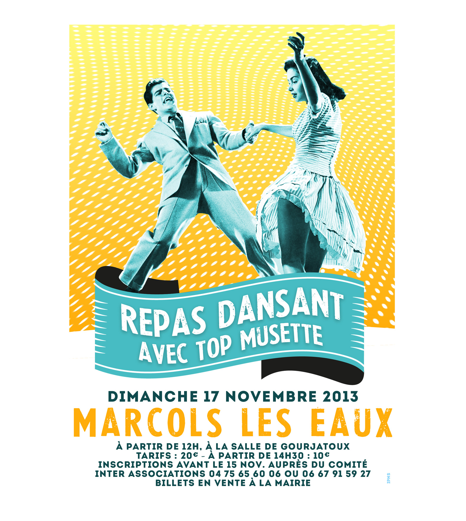 Affiche | Commune de Marcols les Eaux – Repas dansant