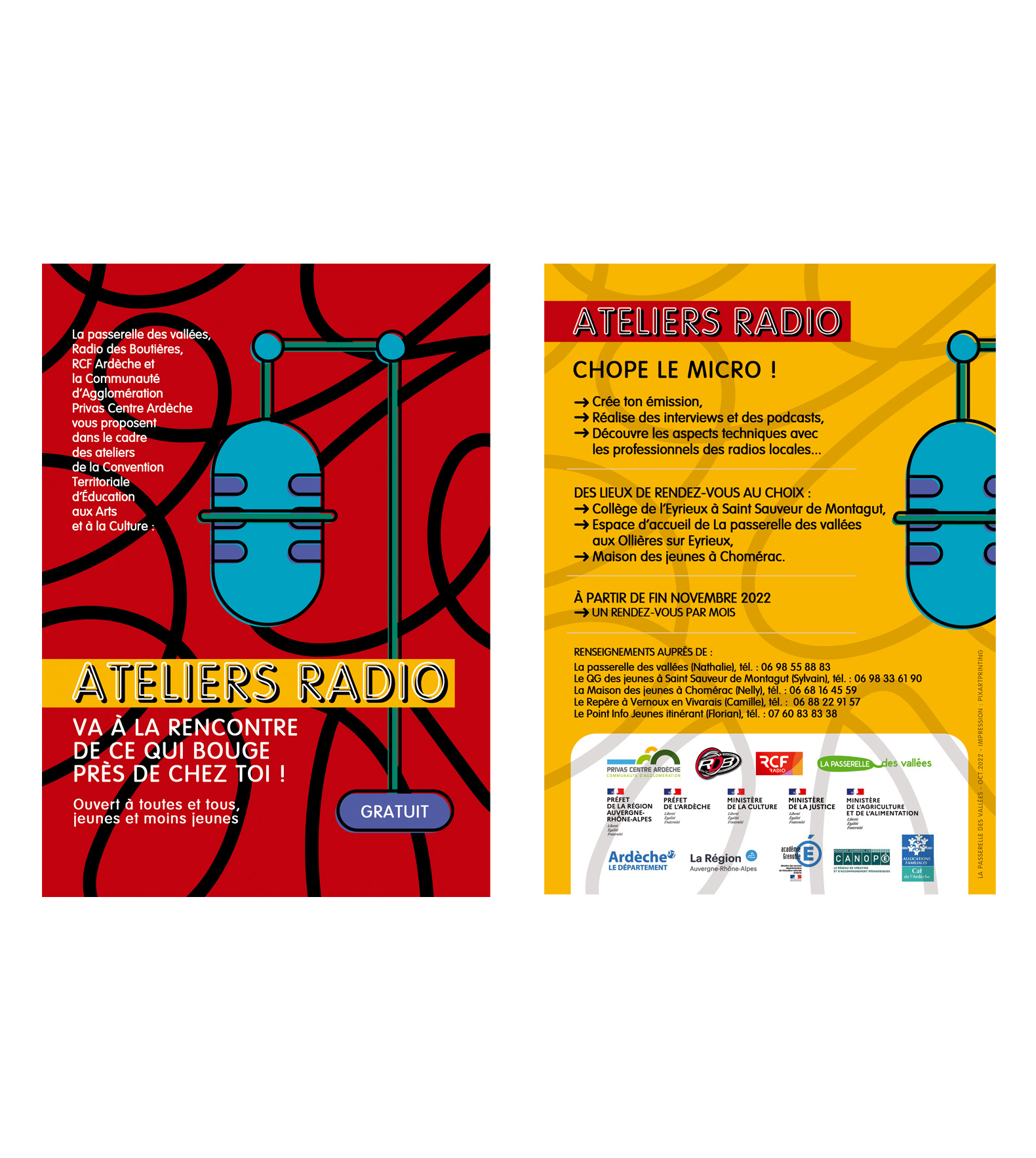 Flyer | La passerelle des vallées – Ateliers radio
