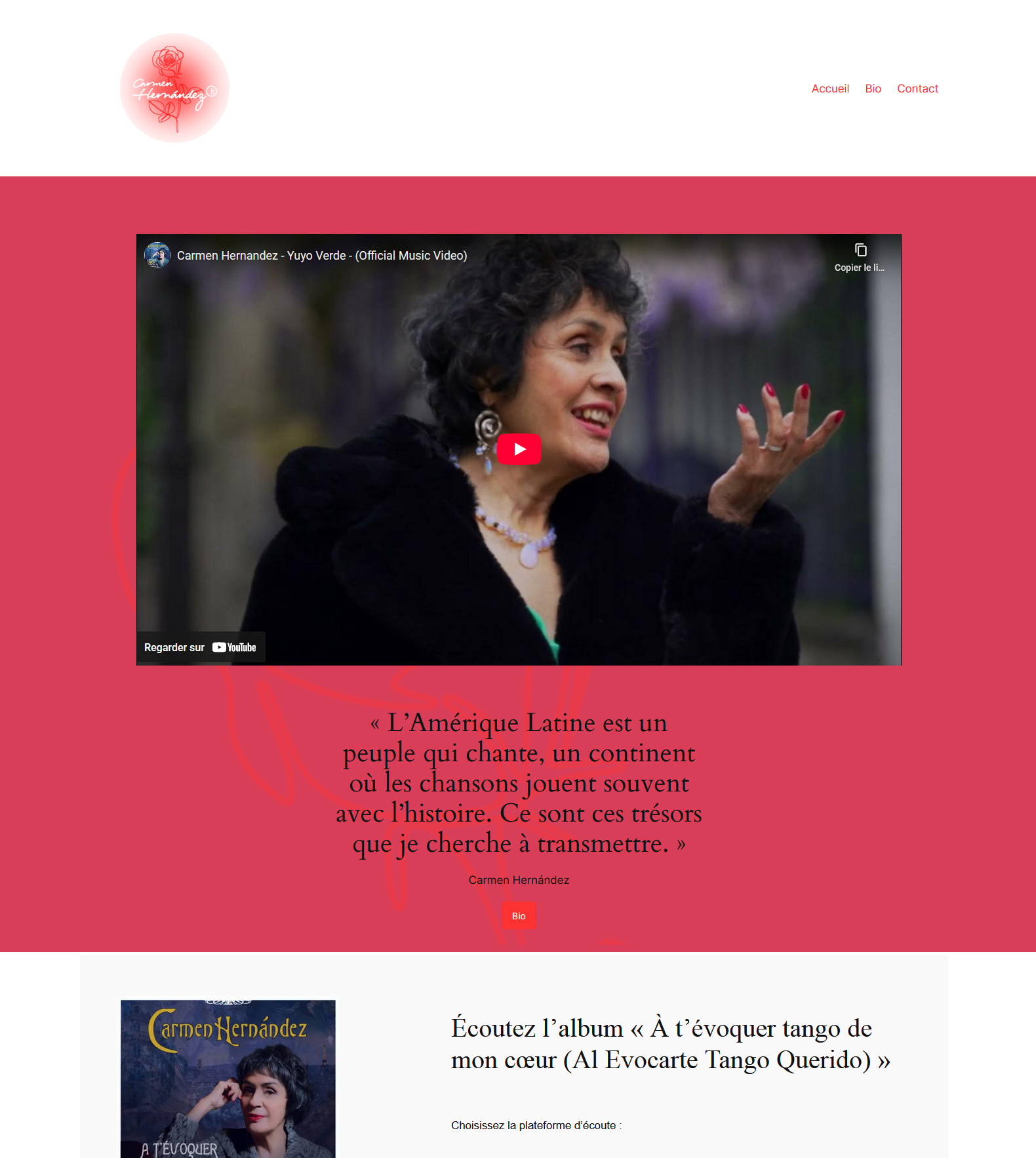 Site web | Carmen Hernandez (artiste chanteuse)