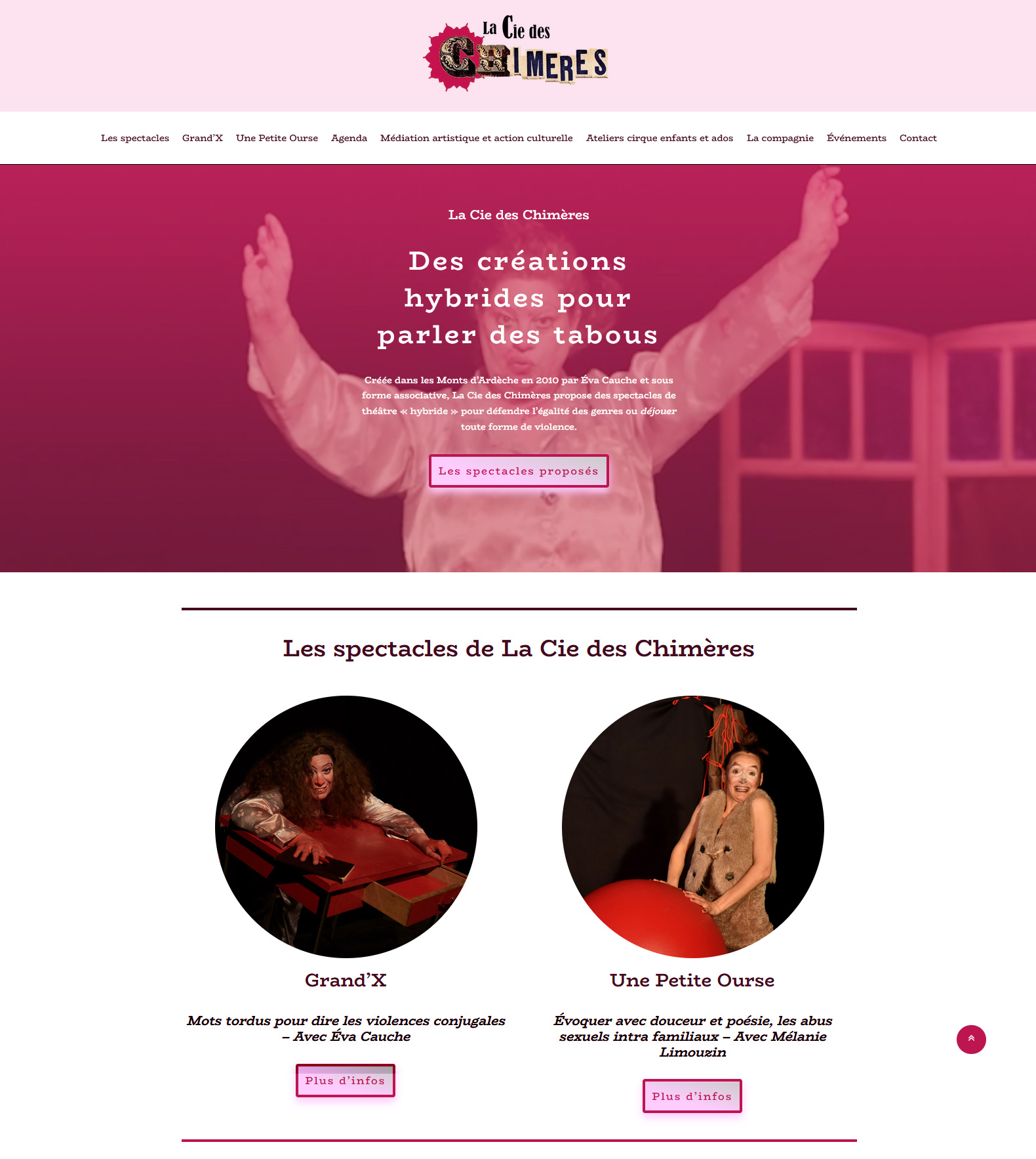 Site web | La Cie des Chimères (compagnie de théâtre)