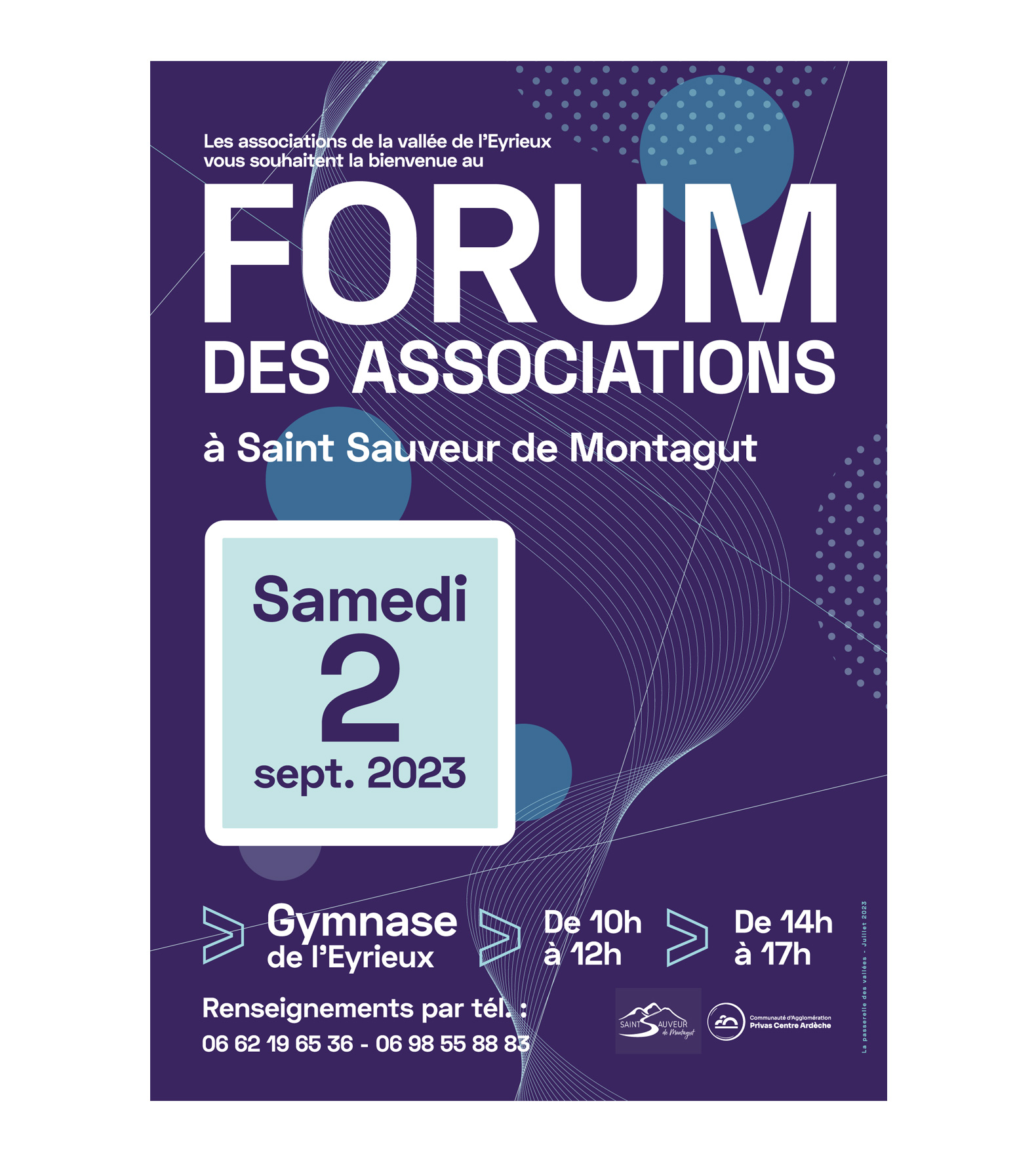 Affiche | Forum des associations 2023 (Saint Sauveur de Montagut)