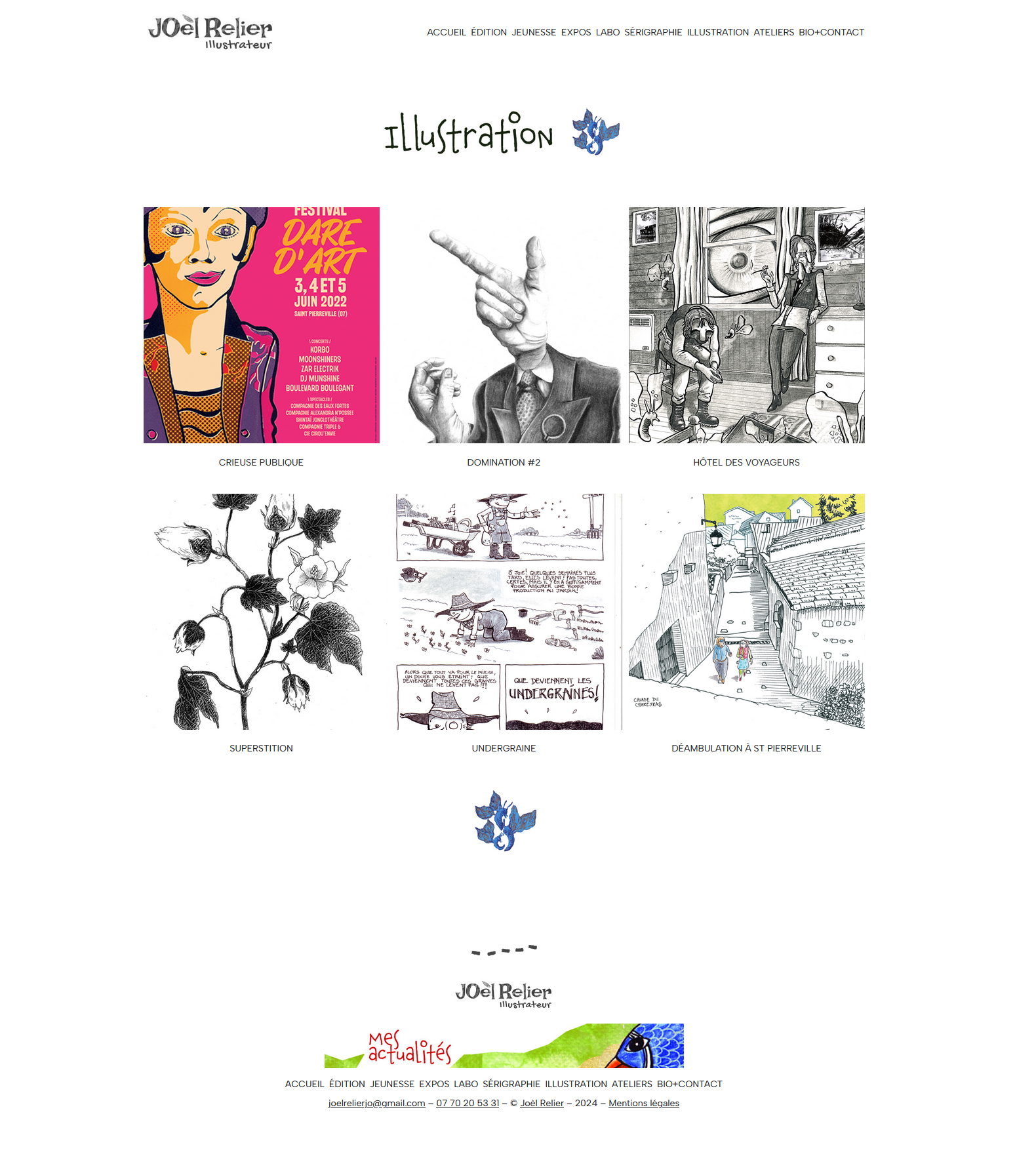 Site web | Joèl Relier (artiste illustrateur)