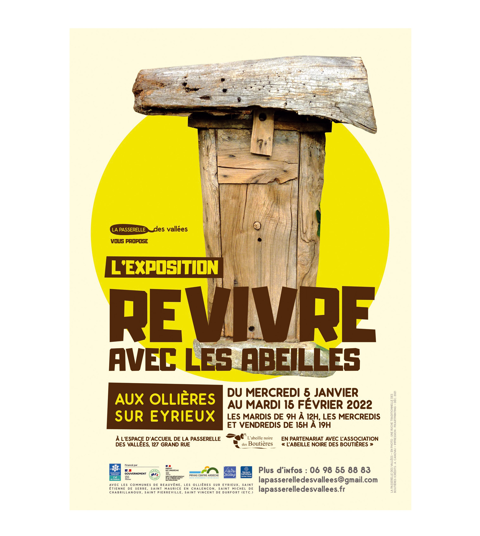 Affiche | La passerelle des vallées – Exposition abeilles