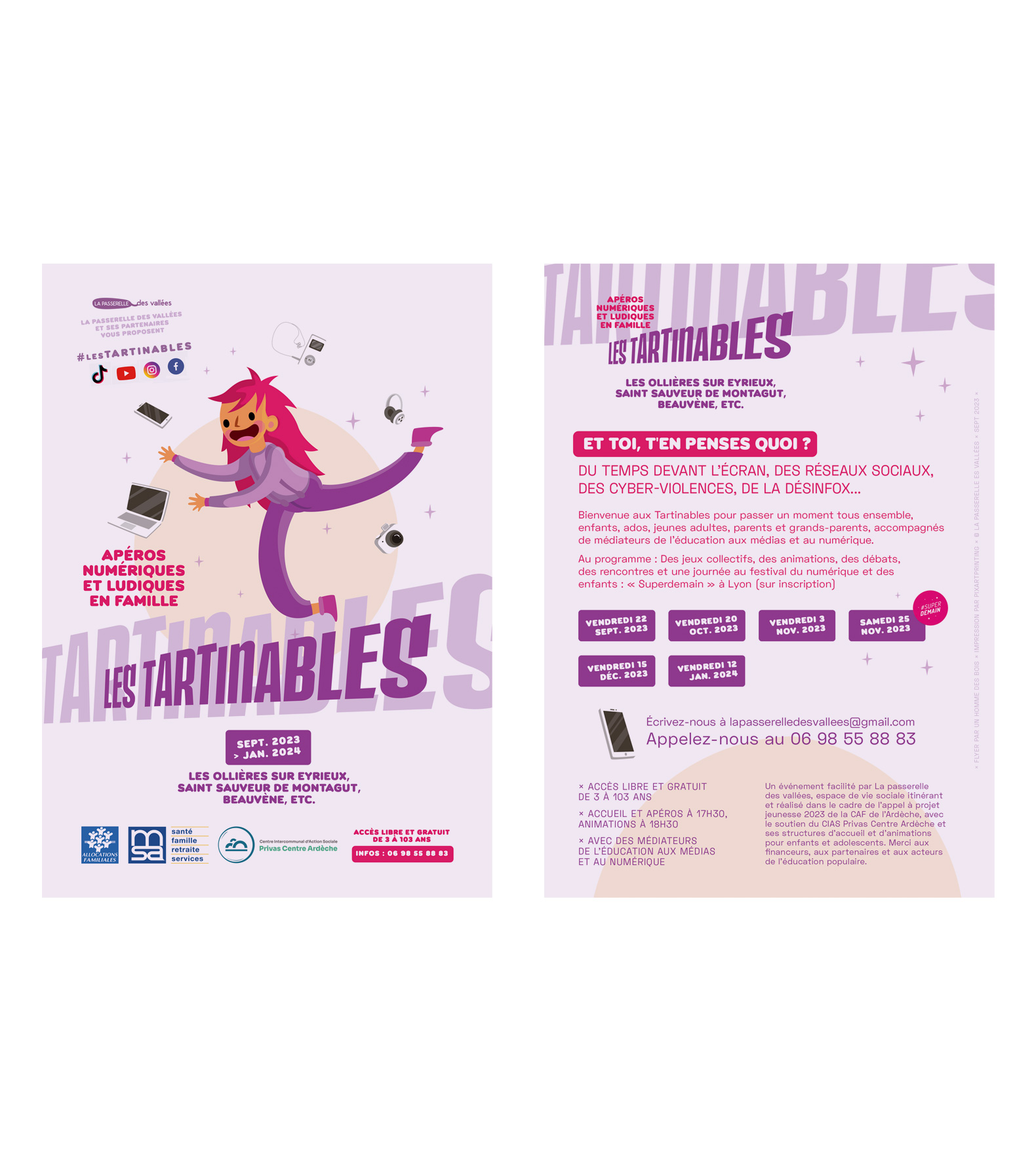 Flyer | La passerelle des vallées – Les Tartinables