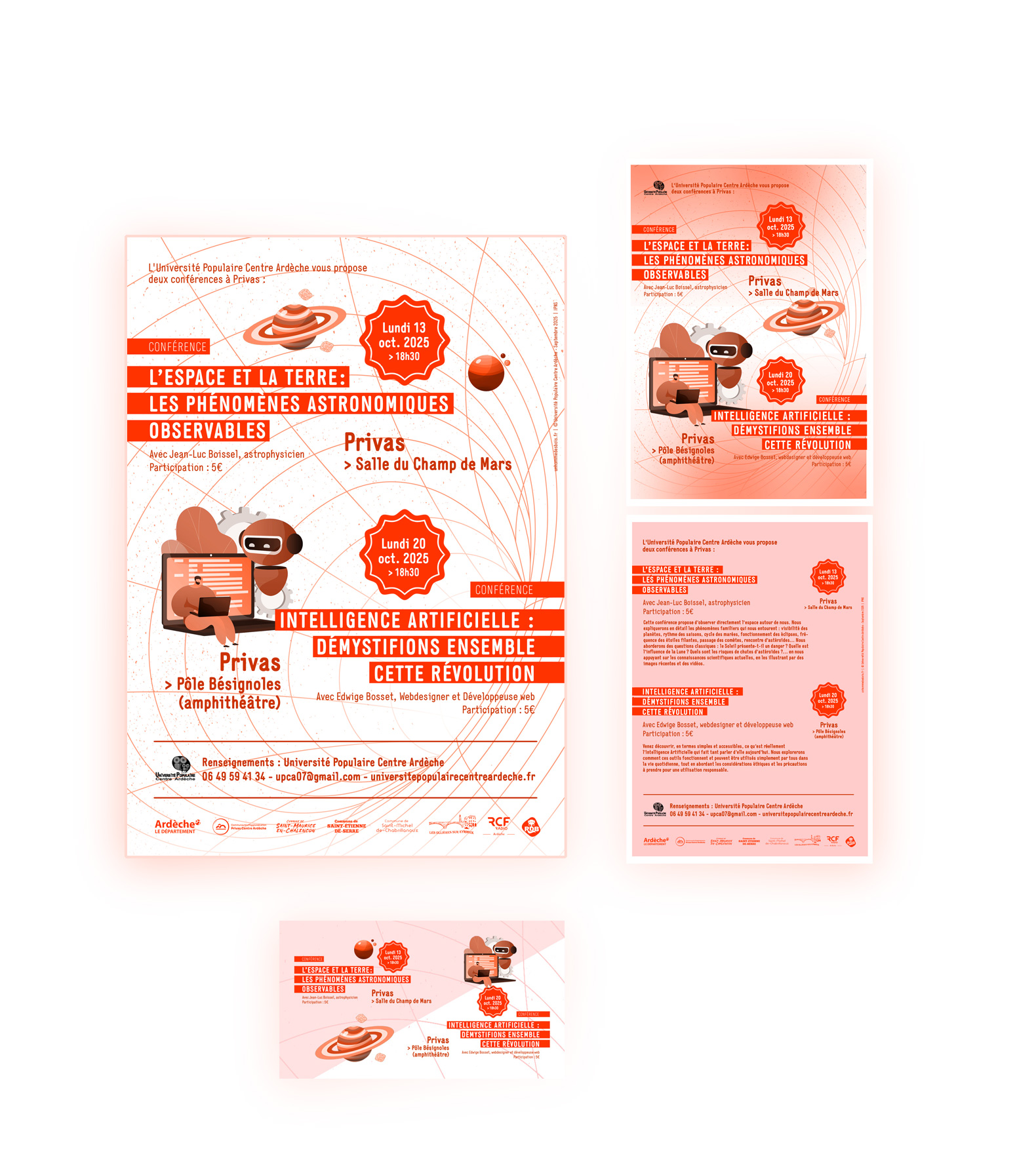 Affiche et flyer | Université Populaire Centre Ardèche
