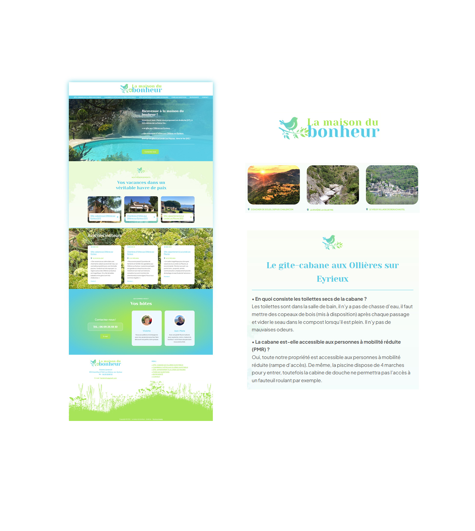 Site web | La maison du bonheur – Ardèche