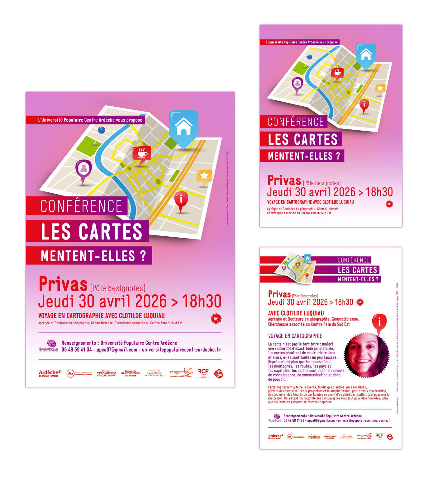 Affiche et flyer | Université Populaire Centre Ardèche