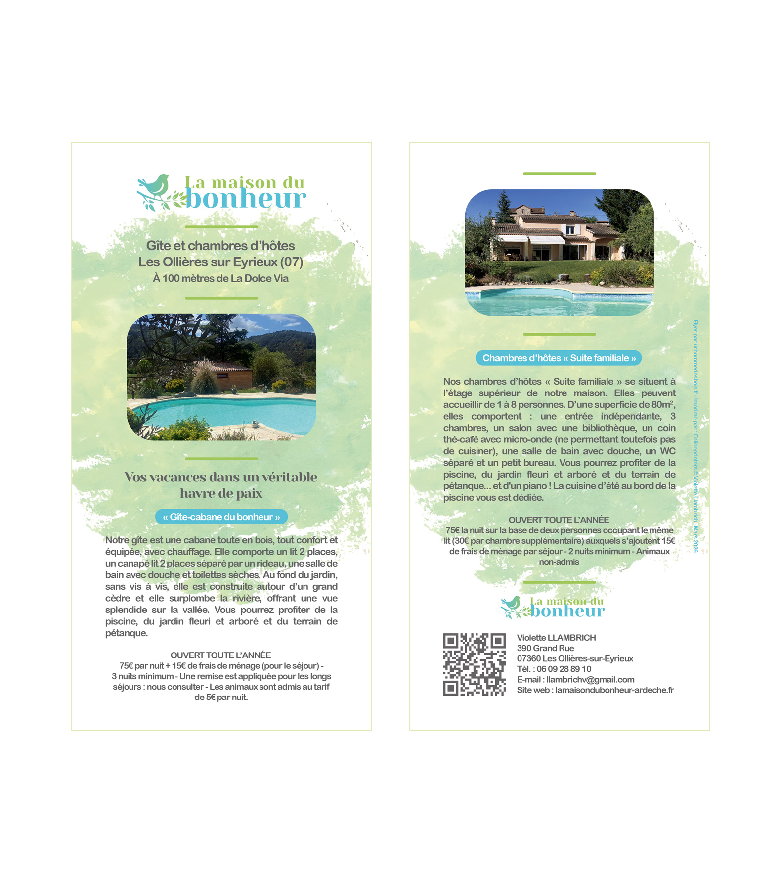 Flyer | La maison du bonheur – Ardèche