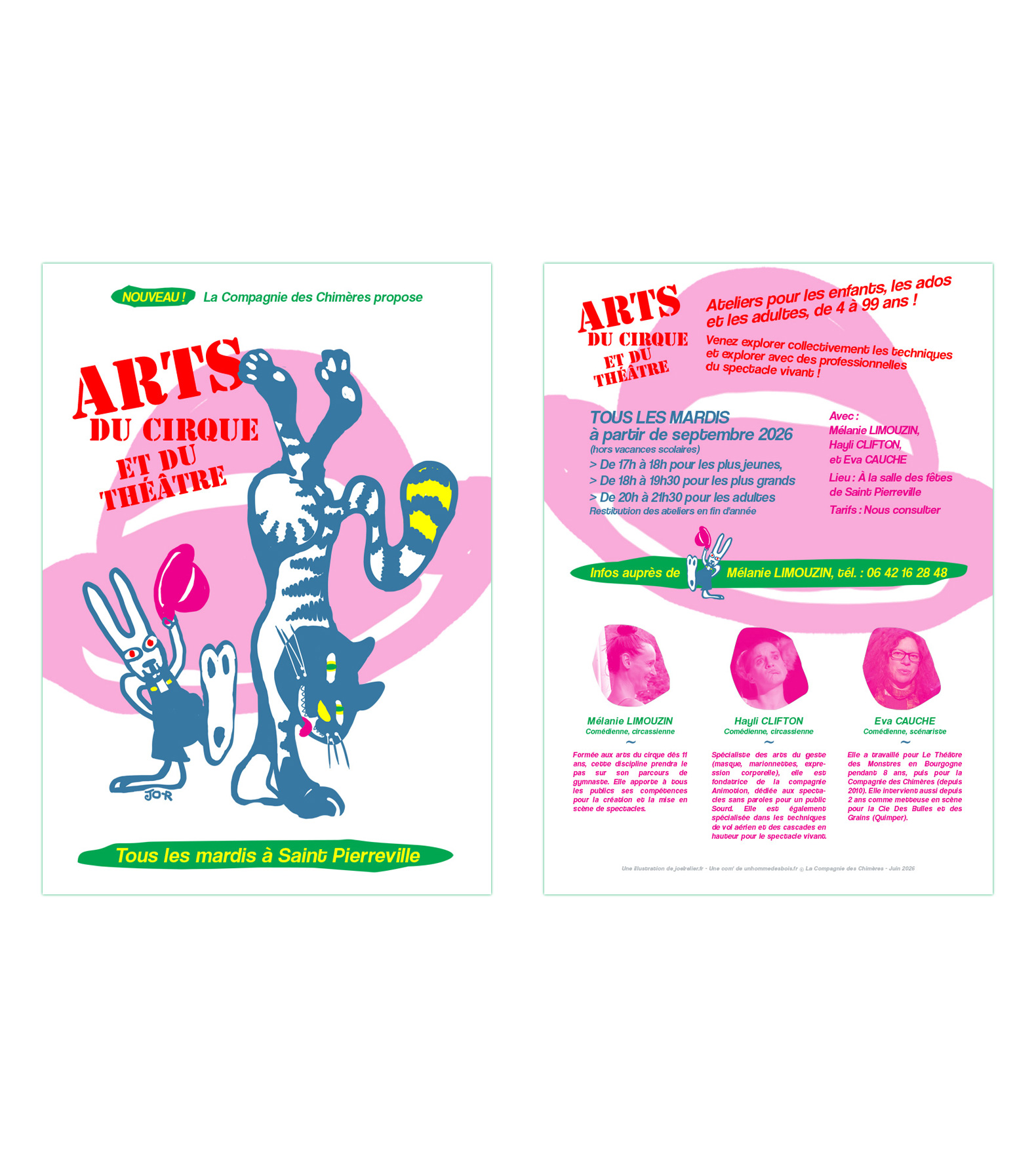 Flyer | La Compagnie des Chimères – Ateliers